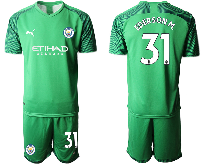 Men 2020-2021 club Manchester City goalkeeper green #31 Soccer Jerseys1